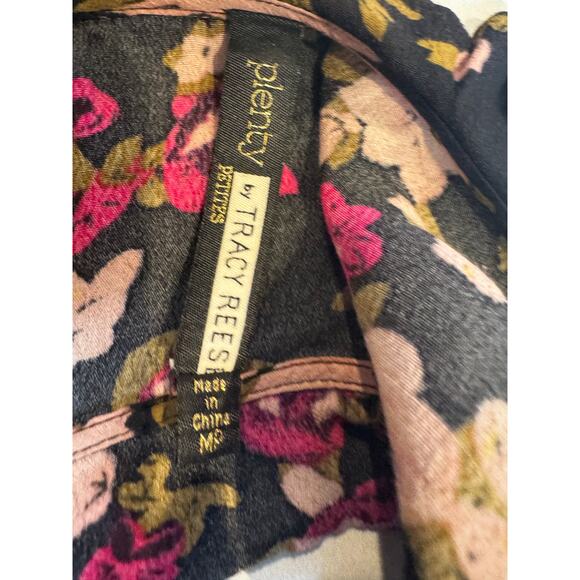 PLENTY BY TRACY REESE Gaia Ruffle Dress in Dark Floral Medium Petite - Picture 6 of 8